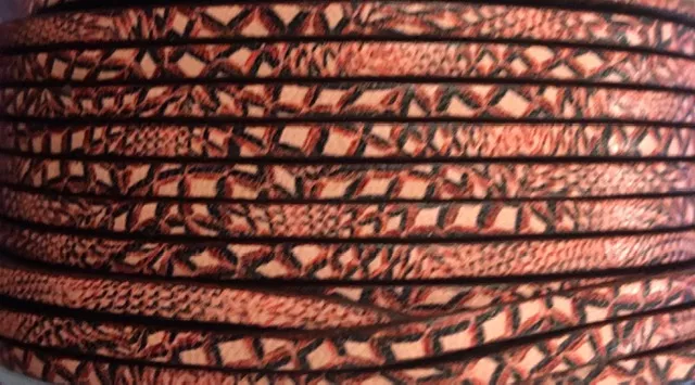 cuir de veau 3mm imprimé, NOUVEAUX MODELES  - Rose clair