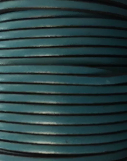 1m Cuir de veau 3mm plat-NOUVELLES COULEURS - bleu canard