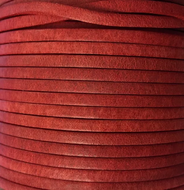 cuir de veau 3 mm vintage-NOUVELLES COULEURS - Rouge