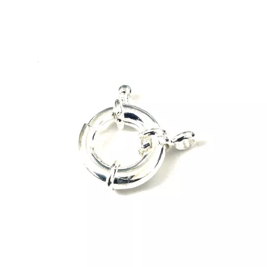 Fermoir Bouée  15mm, plaqué 10mic. Argent, 1Mic Or en France - Argent vif