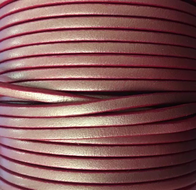 cuir de veau 3mm nacré - Fuchsia