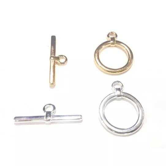 Fermoir T - argent vif