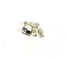 petit cube arrondi en laiton 2x2 mm plaqués en France, 3 couleurs - petit cube argent vif