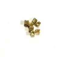 petit cube arrondi en laiton 2x2 mm plaqués en France, 3 couleurs - petit cube or