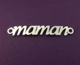 MAMAN, en laiton, 10mic. ARG vif ou OR 1 mic. plaqués en FRANCE - Argent vif