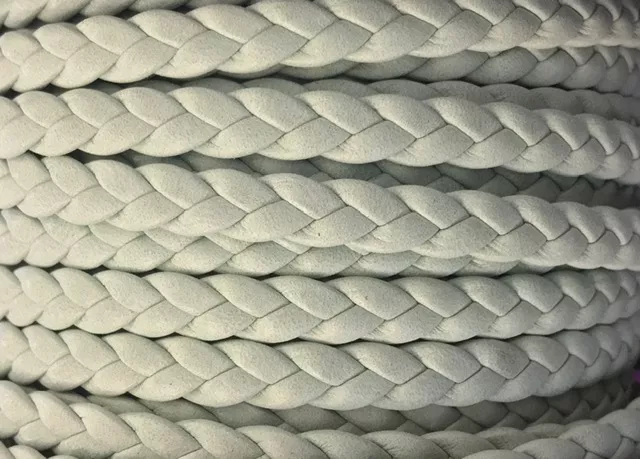 Tressé chevre double face 3x3 - Vert d'eau