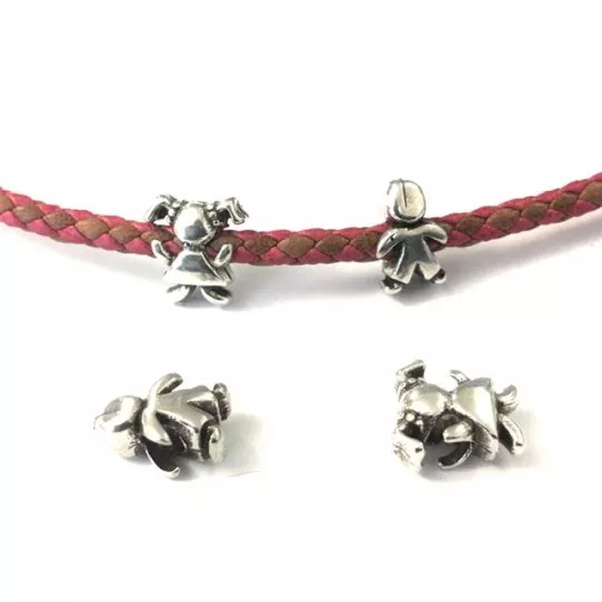 Passant garçon ou fille pour cuir rond 4mm - garçon