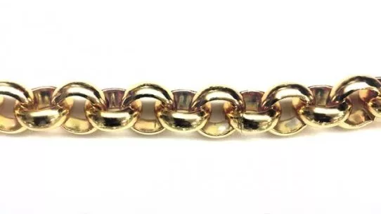 Très grosse chaine jaseron en aluminium 17.5mm - Or