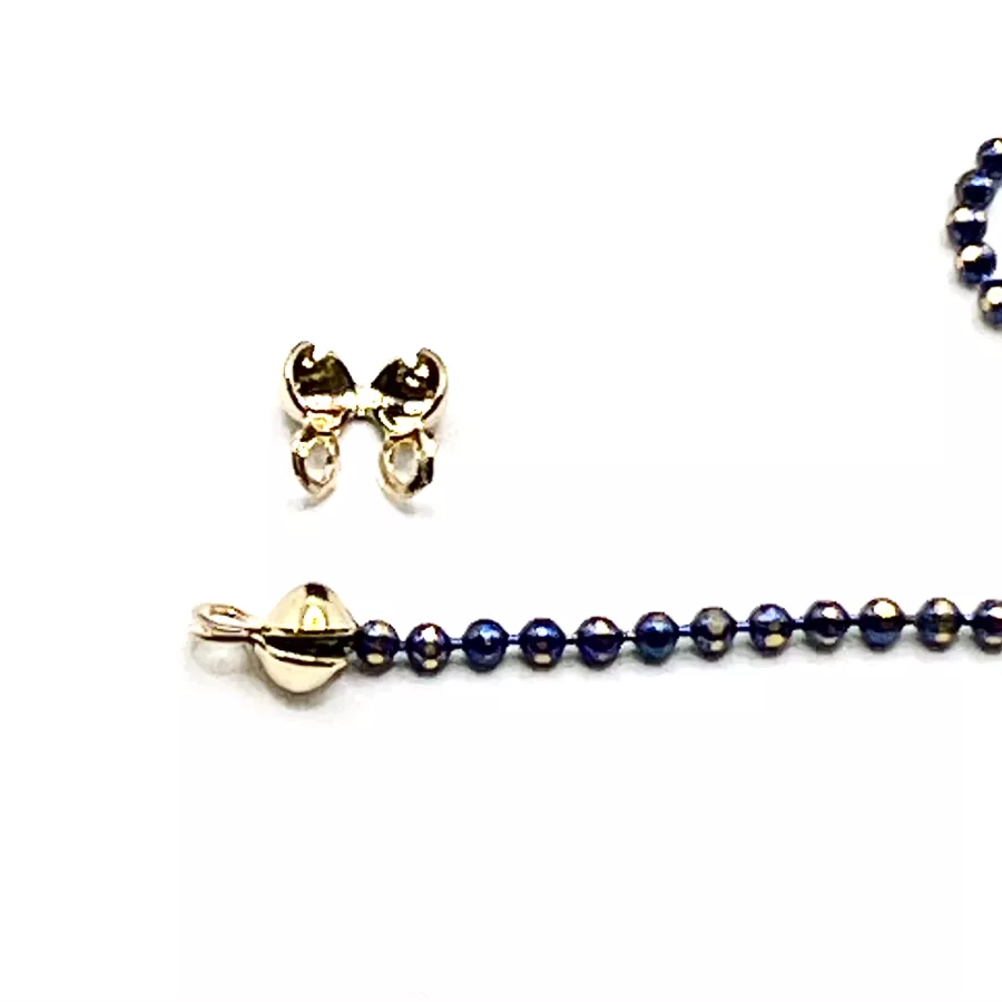 embout petite chaine bille1.5mm - Or
