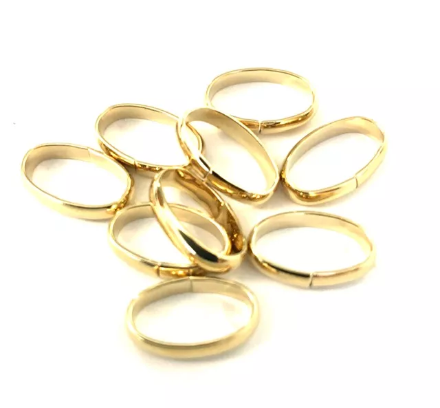 Anneau  largeur 10.90 x 7.50 mm épaisseur :2.75mm pl FR OR ou argent vif - Or