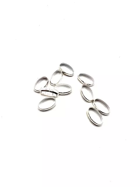 Anneau  largeur 10.90 x 7.50 mm épaisseur :2.75mm pl FR OR ou argent vif - Argent vif