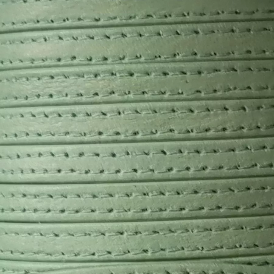 Cuir de chevre double couture 5mm souple  - Vert d'eau