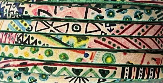 CUIRS DE VEAU IMPRIMES EN 5MM - Vert