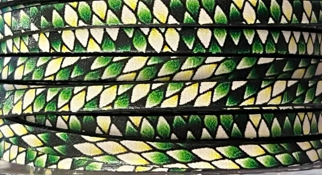 CUIRS DE VEAU IMPRIMES EN 5MM - Vert foncé