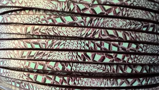 cuir de veau 3mm imprimé, NOUVEAUX MODELES  - Bleu ciel métallisé 