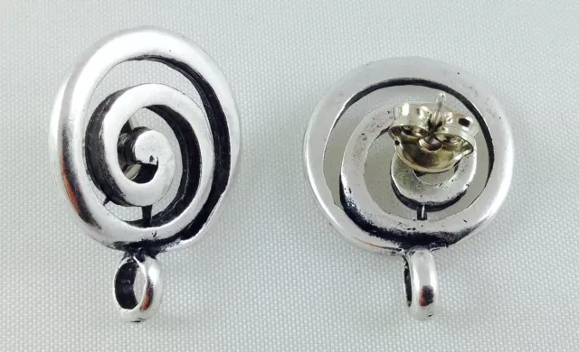 Boucles d'oreilles à clous forme spirale