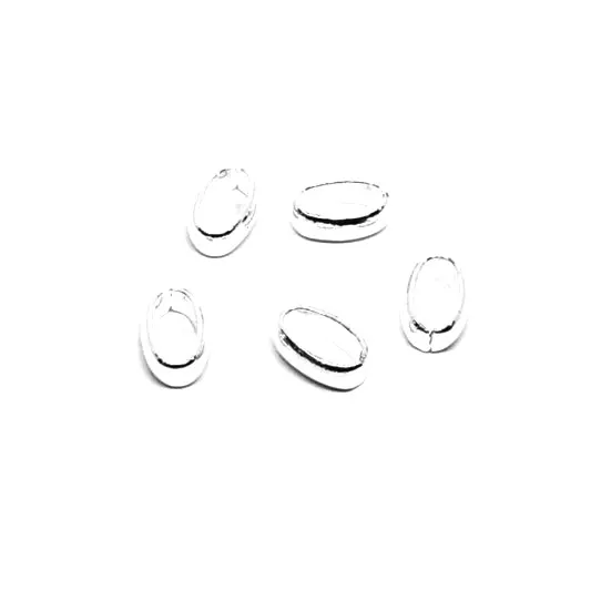 Anneaux de montage largeur 10 x 6 mm laiton plaque 10micron France  - Argent vif