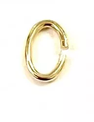 Anneaux ovales 12x8mm plaqué argent vif 10microns ou or pl FR - Or