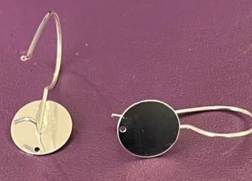 Dormeuse en laiton plaquées 10 microns argent vif en France ou Or 1 micron FR - Argent