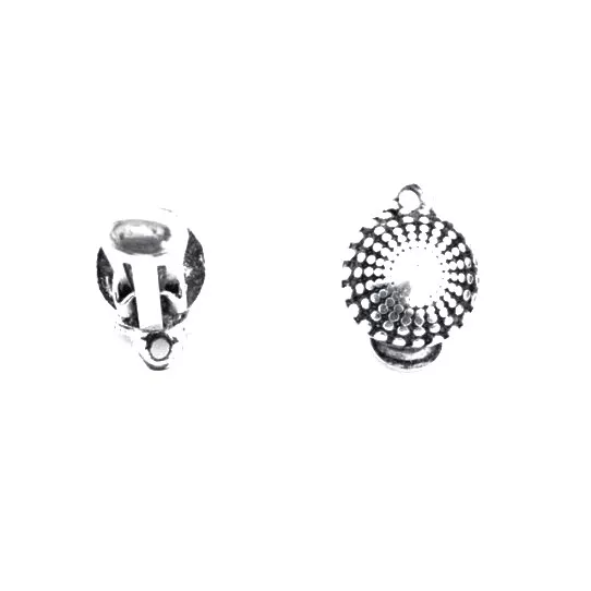 Boucles d'oreilles à Clips - Argent antique