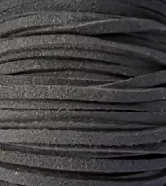 Suède Végan 3.5mm de largeur idéal pour sautoir - Bleu marine