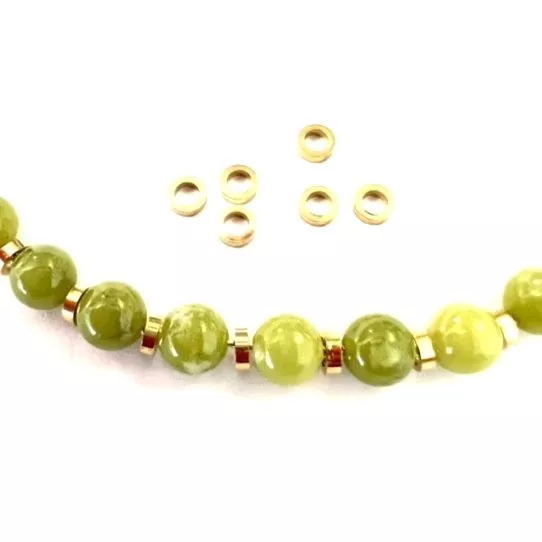 Petits cercles en laiton plaqués en France - Or