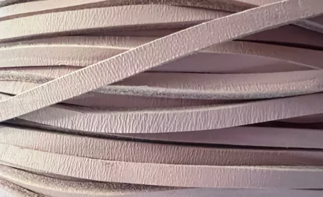 Cuir Nautique 3.5 x2.2mm pour sautoir ou bracelet - Rose clair