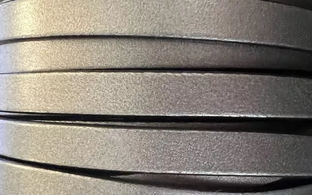 Cuir de Veau 10mm - Argent antique