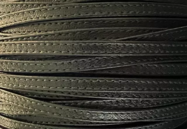 Cuir d'agneau plongé 5 mm double coutures-NOUVELLES COULEURS - Forest