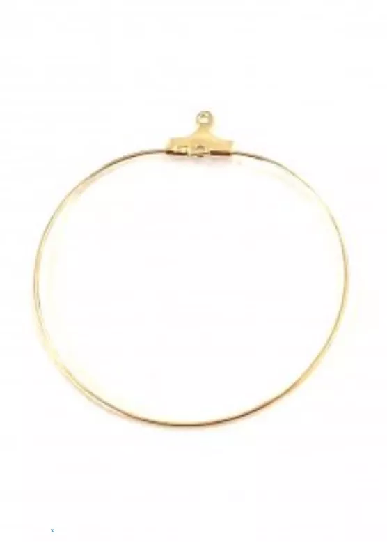 Pendant pour créer Créoles avec perles en doré ou rhodié 40mm - Or