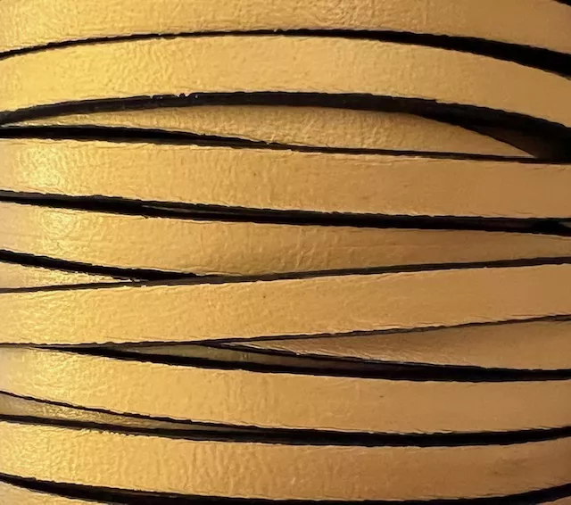 Cuir de Veau Metallisé en 5mm - Or