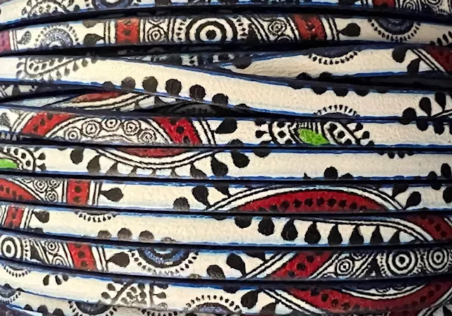 Nouveaux cuirs imprimés en 3mm - Bleu ciel