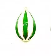 Pendant grand ballon émaillé en laiton doré à l'or fin 24 carat - Vert