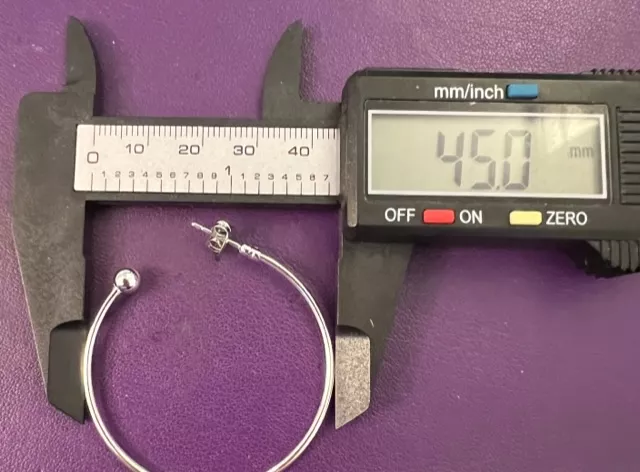 Créoles 4.5cm en laiton plaqués en FRANCE 10 microns