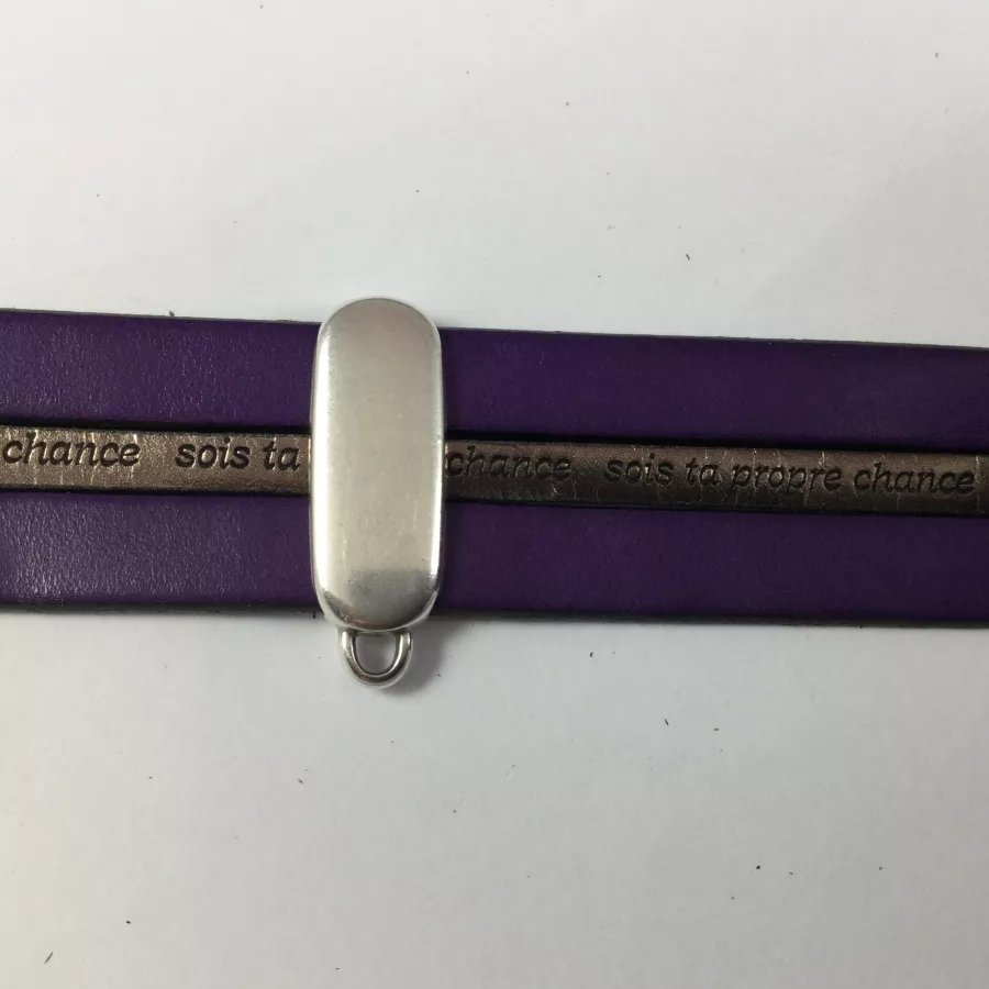 Accroche breloque pour cuir 25mm