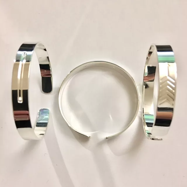 Jonc en laiton 8mm, flèche sur les côtés avec rainure pour perles miyuki