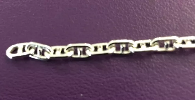 Chaîne maille marine, taille 2, soudée, plaquée argent 10 microns en France