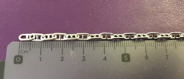 Chaîne maille marine, taille 3, soudée, plaquée 10 microns en France