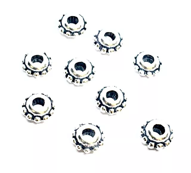 Perles bord strié trou diam 3mm