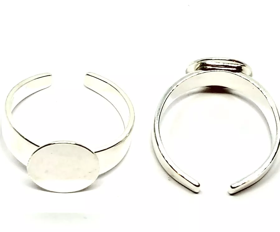 Bagues avec plateau 10mm, 10 microns plaquées en France