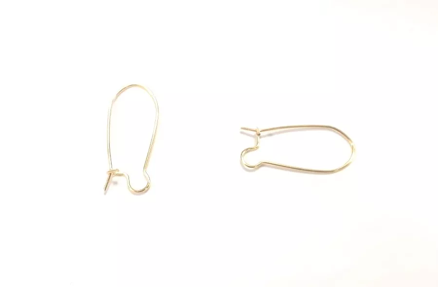 Dormeuses en laiton dorées à l'or fin 18 carats