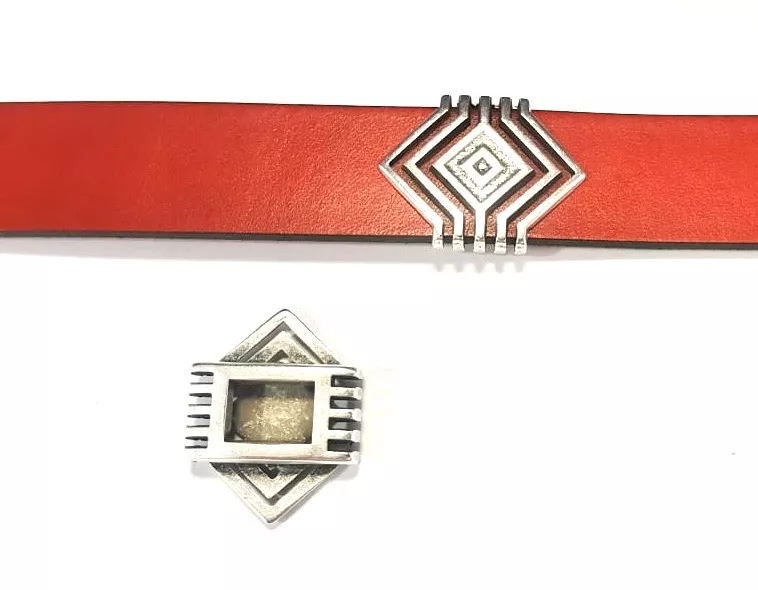 Passant géométrique pour cuir plat 20mm