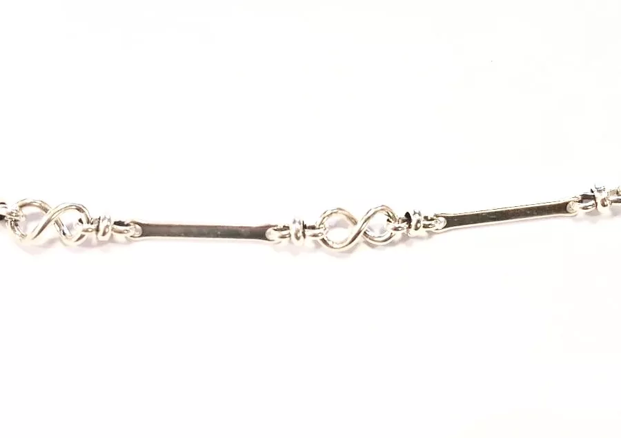 Chaîne en laiton, motif infini, plaquées 10 microns en France