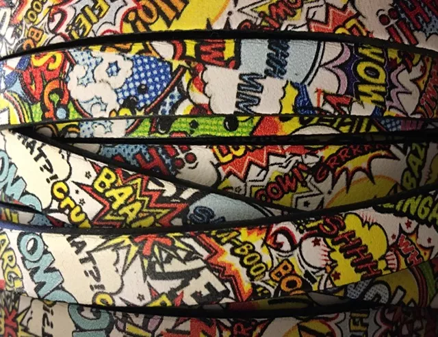 Cuir de veau 10mm motif bande dessinée