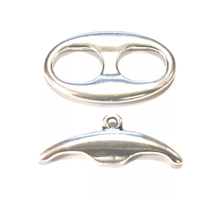 Fermoir T en maille marine