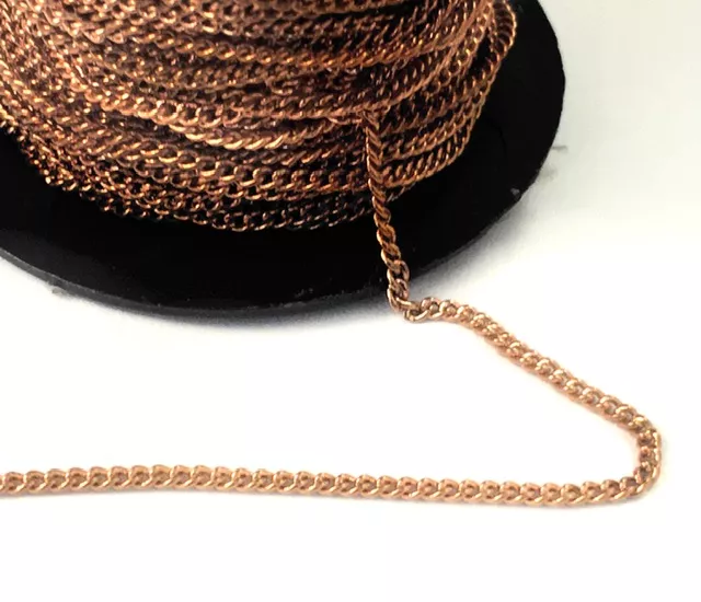 Chaine fine, plaqué OR ROSE en France,1.40 mm