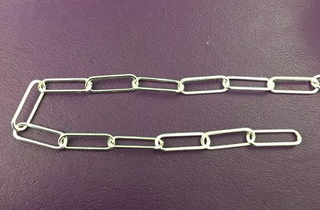 Chaine trombone 15 x 4.9mm soudée plaquée 10microns en France