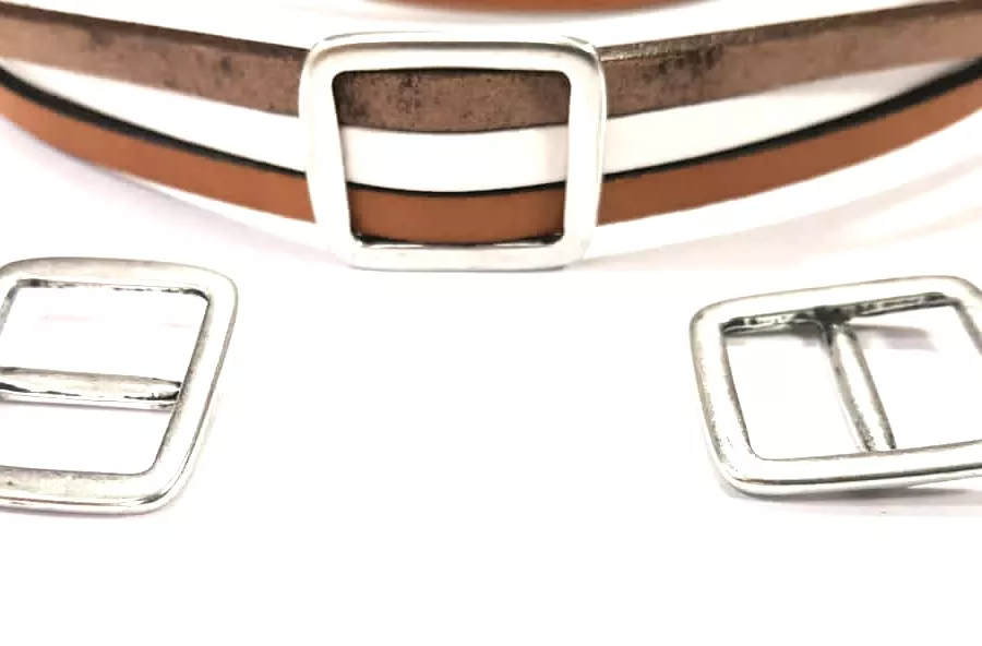 Passant rectangulaire pour cuir plat 15mm