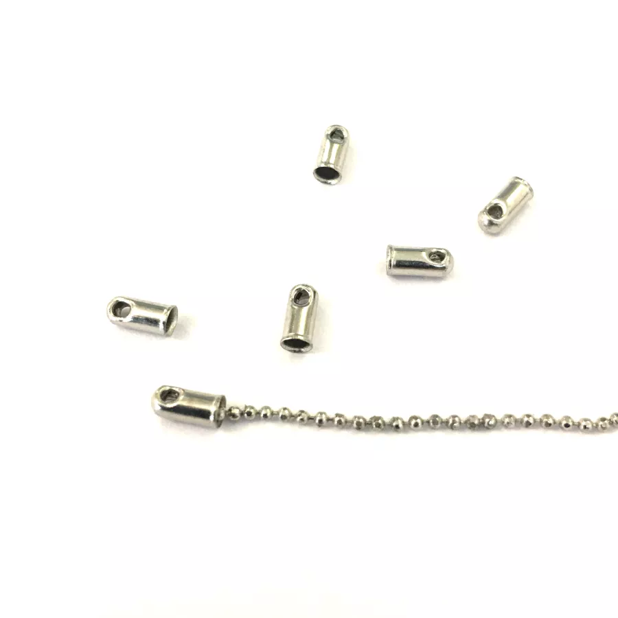 Embout en laiton en argent antique 1.5mm