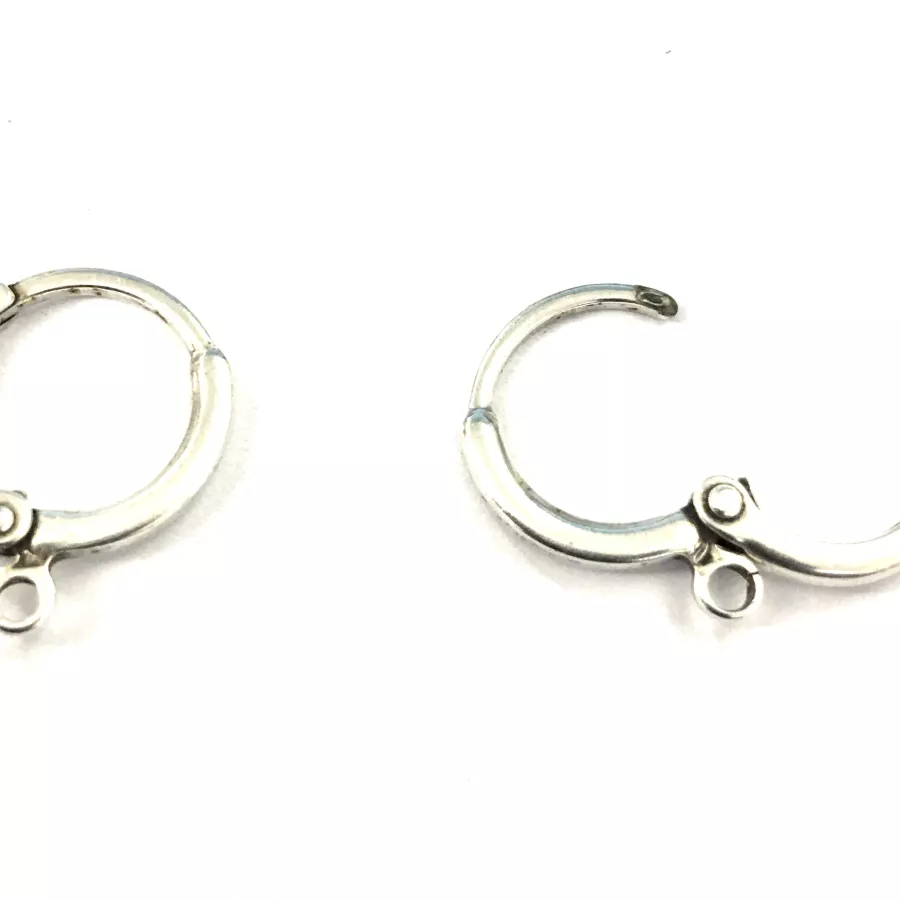 Créole en laiton plaqué argent antique 13.4 mm